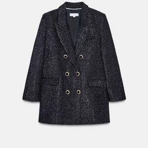 Zara Metallic Thread Double Brestes Jacket/Dress